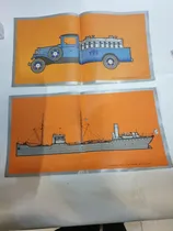 Comprar Ypf - 2 Laminas De Publicidad Antiguas- Camion Tanque Y Barc