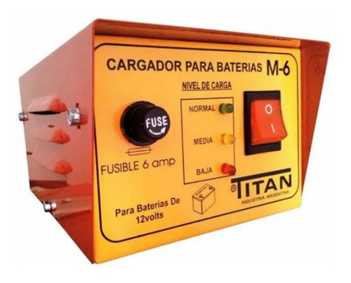 Cargador De Baterias Titan M-6 12 Volts Con Led Garantia