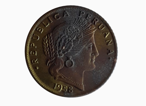 Moneda Perú 1958 5 Centavos