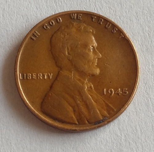 Moneda De Estados Unidos De Un Centavo Año 1945