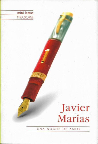 Libro Fisico Una Noche De Amor Javier Marias