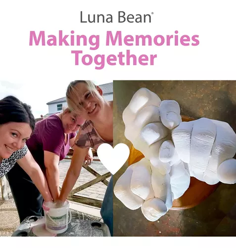 Luna Bean Keepsake Hands Casting Kit - Large, DIY Plaster Statue Molding  Kit