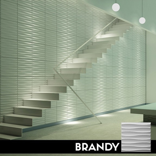 Panel 3d Brandy - Fibra Bambú - 24 Paneles - 50x50cm - 6m2