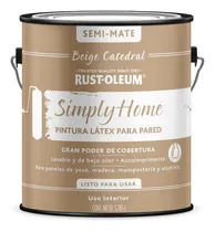 Comprar Rust-Oleum Simply Home Pintura Látex Interior para pared pintura acrílico color beige catedral semi mate 3.78L