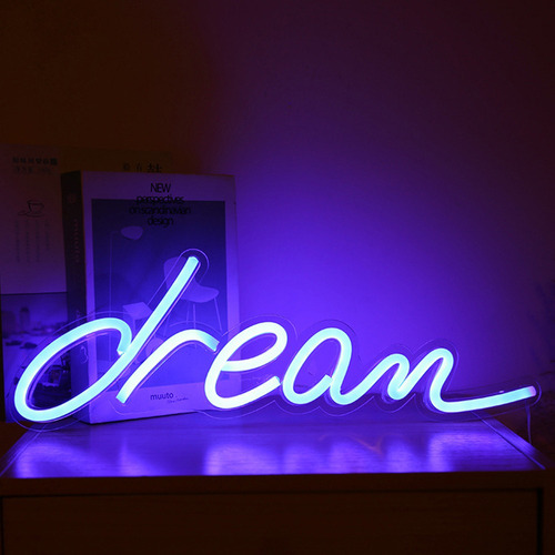 Letreros Neon Led Luminoso Anuncio Decoración Dream Luz