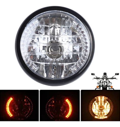 7'' Faro Led Universal Refacciones Moto Rgb Ojo De Angel