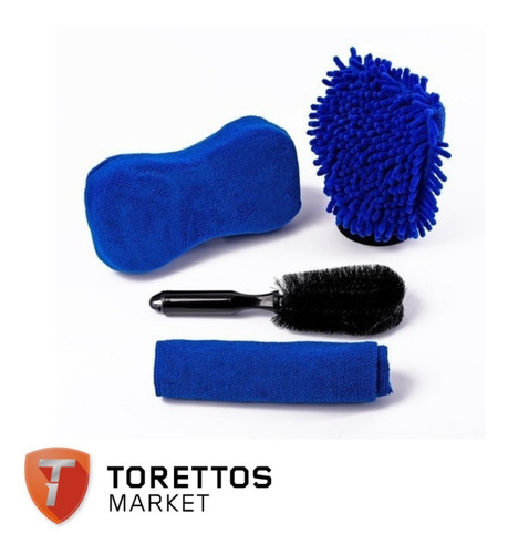 Imagen 2 de 8 de Kit Limpieza Vehículo Microfibra, Guante, Esponja. Auto