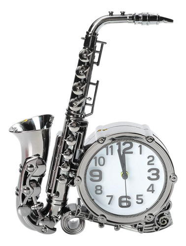 Reloj Mesa Diseño Saxofon Decorativo Para Decoracion Hogar