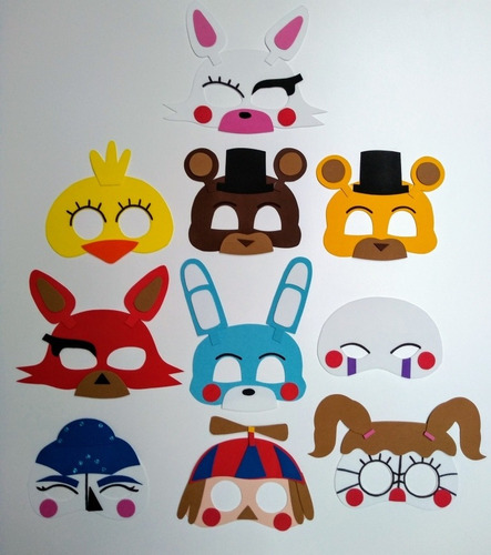 Antifaces Five Nights At Freddy X 10 Unidades - Souvenirs