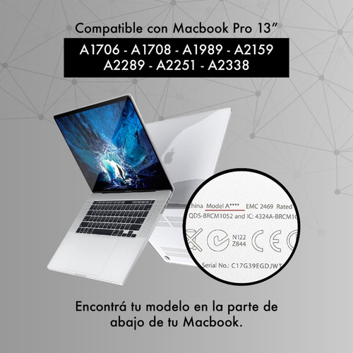 Imagen 8 de 10 de Protector Acrílico Compatible Macbook Pro 13 Pulgadas A2338