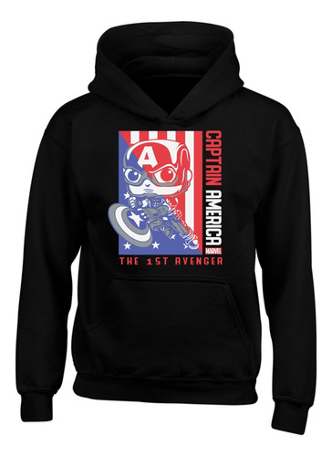 Hoodie Buzo Capota Capitan America Primer Veng Series Saco