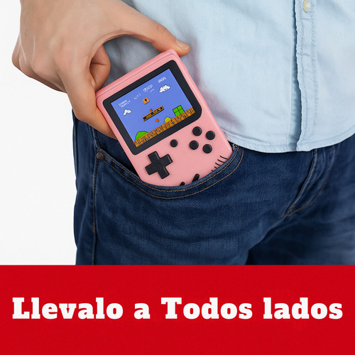 Consola Game Box - 400 Juegos En 1 (retro,nintendo Y Sega) Rosa