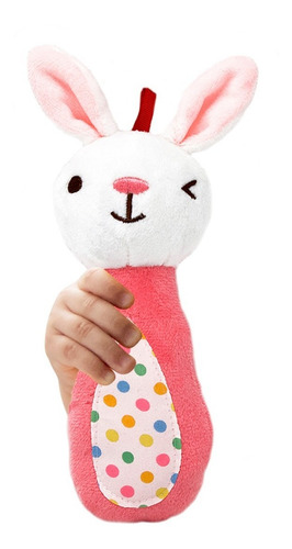 Mi Primer Sonaja De Peluche Conejita 19x7x5cm Color Multicolor