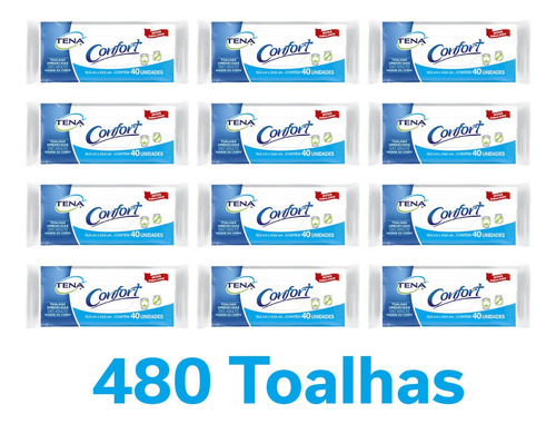 Toalhas Umedecidas Confort Uso Adulto Combo 14x 40und