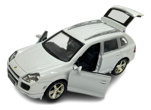 Miniatura Porsche Cayenne S Prata Acende Luz E Som 1:32