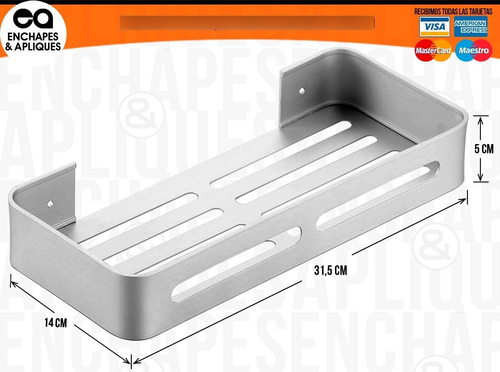Imagen 2 de 4 de Repisa Organizador Para Baño/cocina Aluminio