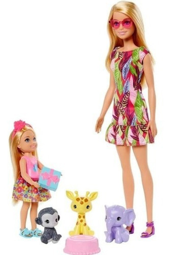 Barbie Muñeca Chelsea Cumpleaños Perdido Con Animales De Selva