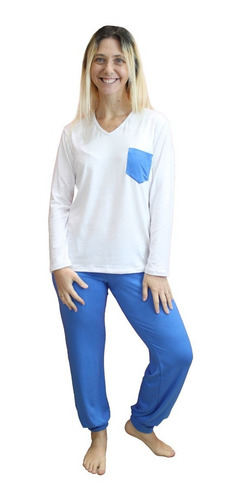 Imagen 9 de 9 de Pijama De Mujer Invierno De Modal Art 650
