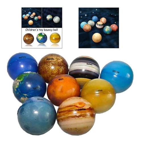 Bola Suave Sólida Nueve Planetas Educación Temprana