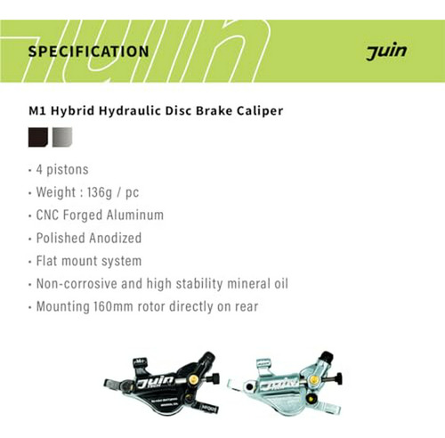 Kit De Freno De Disco Hidráulico/mecánico Juin M1 Hybrid, Ne