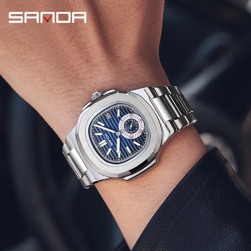 Relojes Sanda Luminous Calendar De Cuarzo Inoxidable