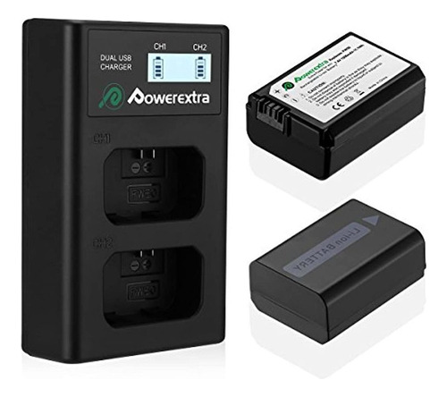 Powerextra - Batería De Repuesto Para Sony Np-fw50 (2 Uni