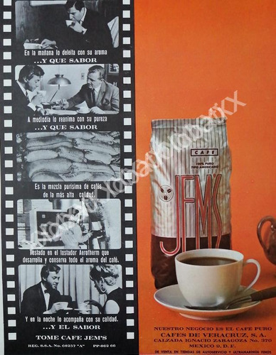 Cartel Retro Cafe Jem´s 1967 Cafes De Veracruz /31