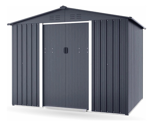 Caseta Depósito De Jardín Puerta Acero Galvanizado 3,96 M2