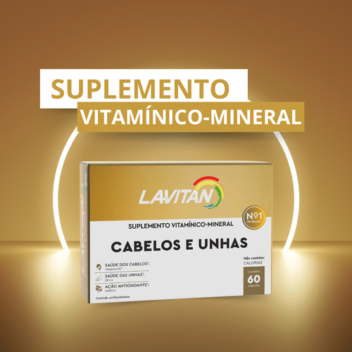 Lavitan Hair Cabelos E Unhas 60 Cápsulas /kit Com 2 Caixas