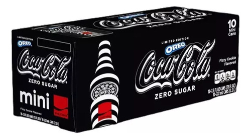 Coca Cola Oreo Zero 10 Mini Latas 222 Ml Edicion Limitada