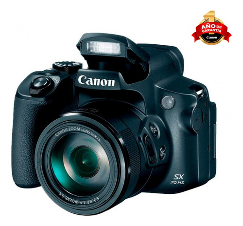 Camara Canon Powershot Sx70hs/ 65x Zoom, 4k, Wi Fi 