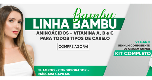 Kit Aramath Com Shampoo Condicionador E Hidratação Bambu Sos