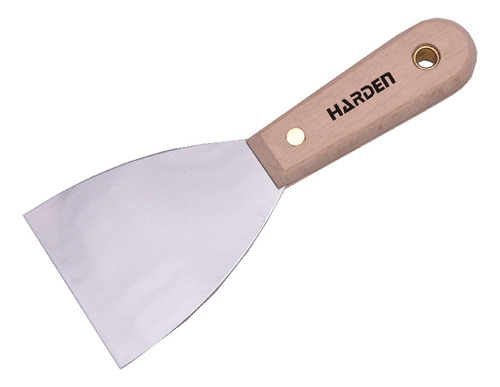 Espatula De Acero Inox 100mm Mango Madera Pro Harden