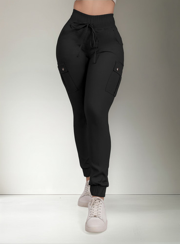 Jogger Dama Moda Casual Tipo Cargo Ajusta Cintura