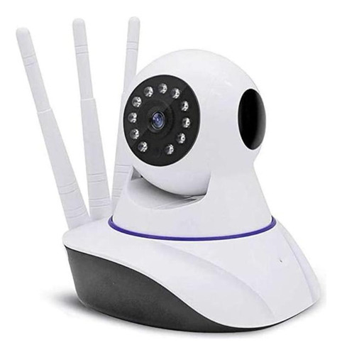 Câmera Ip Sem Fio 360 3 Antenas Hd Wifi Visão Noturna Alarme