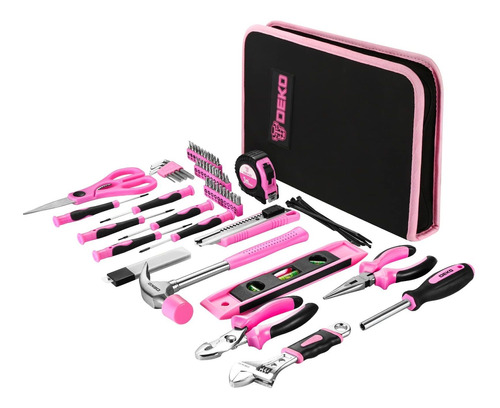 Deko Pink 71 Piece Household Tool Kit,ladie Portable Set Rn