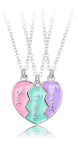 3pcs/set Love Necklace Juego De Collares Trío Good Friends