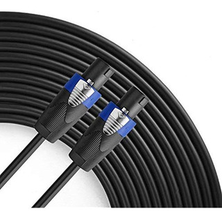 Yoico 2Pcs 25 Pies Profesional Speakon a los cables de altavoz de alambre 25ft 