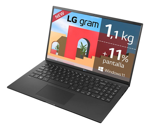 Laptop  LG Gram 15Z95P negra 15.6", Intel Core i5 1155G7  16GB de RAM 512GB SSD, Intel Iris Xe Graphics G7 80EUs 1920x1080px Windows 11 Home