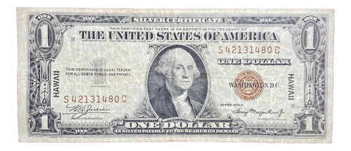 Billete 1 Dólar Hawaii 1942 Pick 36a Estados Unidos Rojo