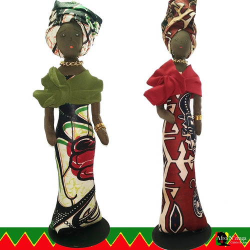 Boneca Negra De Pano - Coleção Guerreiras Nzinga