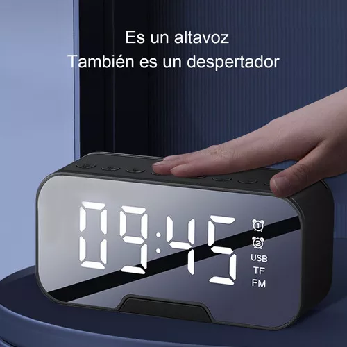Reloj Despertador Digital Con Bluetooth