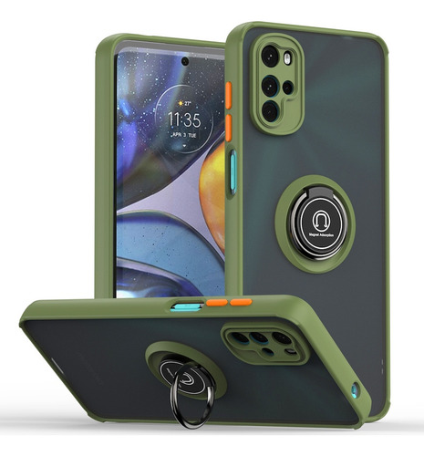 Case Funda Hardness Ring Para Motorola G22 4g / Antishock