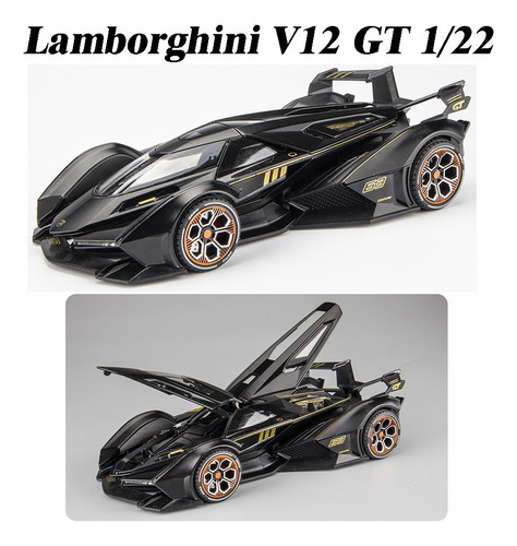 Lamborghini V12 Gt Carros De Metal En Miniatura Con Luces Y