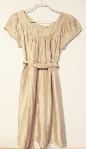 Vestido Topshop Dorado Talla 38