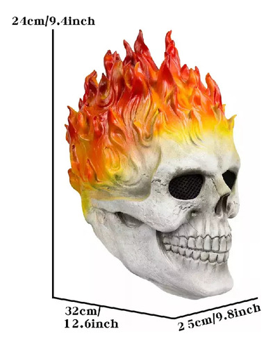 Máscara Azul Bulex Ghost Red E Halloween Flame Skull Rider
