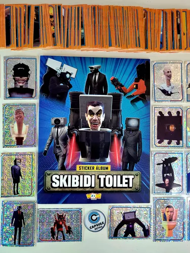 Álbum Skibidi Toilet + Set completo de figuras para pegar