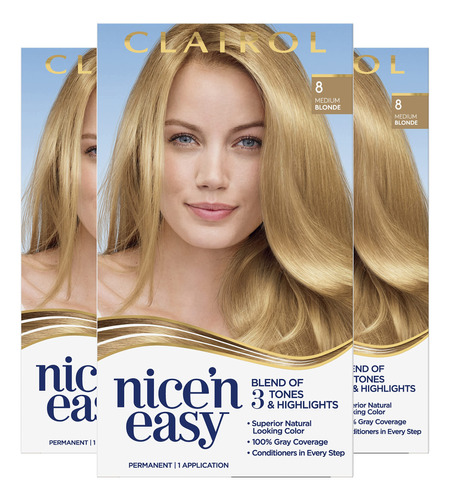 Clairol Nice 'n Easy - Tinte Permanente Para El Cabello, Paq