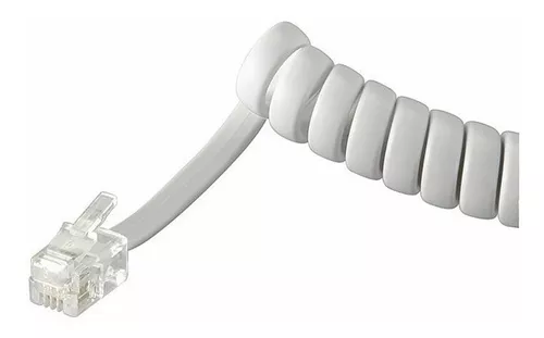 Cable de Teléfono Espiral RJ9 35cm Best America® Ivory