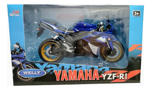 Yamaha Yzf-r1, Escala 1:10,welly, 21cms De Largo. 